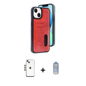 ieg™ iPhone 14 Kılıf Yörünge Işık Serisi - Siyah Joko Magic 5D Cam + Shine Kamera Lens - GS