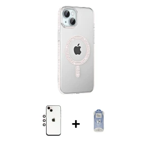 ieg™ iPhone 14 Kılıf Yörünge Koleksiyonu - Siyah Joko Magic 5D Cam + Shine Kamera Lens - GI