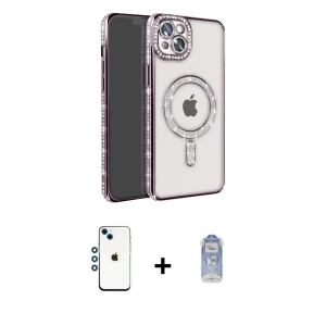 ieg™ iPhone 14 Kılıf Zirve Doku Prime - Siyah Joko Magic 5D Cam + Shine Kamera Lens - MI