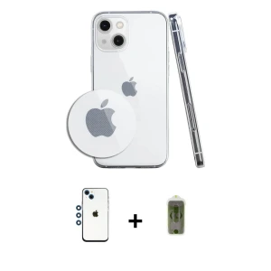 ieg™ iPhone 14 Kılıf Zirve Doku - Siyah Joko Magic 5D Hayalet Cam + Shine Kamera Lens - MI