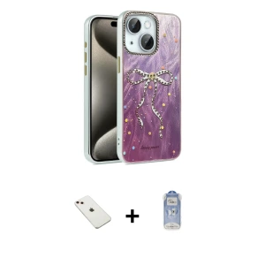 ieg™ iPhone 14 Kılıf Zirve Modern Prime - Siyah Joko Magic 5D Cam + Diamond Kamera Lens - PE