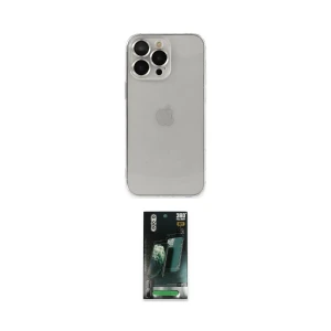 ieg™ iPhone 14 Pro Kılıf Ufuk Minimal Özel Seri - Siyah 360 Mat Full Body Arka Koruyucu