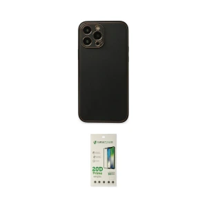 ieg™ iPhone 14 Pro Kılıf Yadigar Klasik - Siyah 20D Premium Cam Ekran Koruyucu