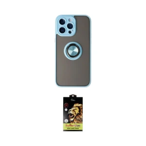 ieg™ iPhone 14 Pro Kılıf Yörünge Çizgi - Siyah Buffer Cam Ekran Koruyucu