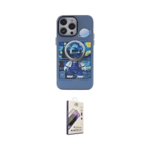 ieg™ iPhone 14 Pro Kılıf Zirve Form Özel Seri - Siyah Bilvis 3D Mat Cam Ekran Koruyucu