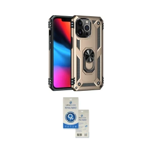 ieg™ iPhone 14 Pro Max Kılıf Ahenk Klasik Koleksiyonu - Şeffaf Royal Nano Ekran Koruyucu