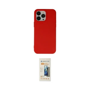 ieg™ iPhone 14 Pro Max Kılıf Ahenk Serisi - Siyah 6D Mat Seramik Hayalet Nano Ekran Koruyucu