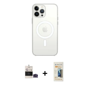 ieg™ iPhone 14 Pro Max Kılıf Ahenk Yansıma Prime - Siyah 6D Mat Seramik Hayalet Nano Ekran Koruyucu + Bilvis Titan Kamera Lens - SH