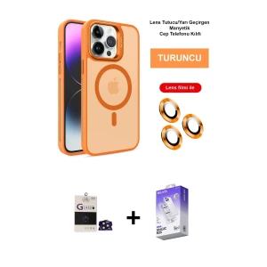 ieg™ iPhone 14 Pro Max Kılıf Akış Form - Siyah Bilvis 5in1 3D Magic Cam Ekran Koruyucu + Bilvis Titan Kamera Lens - DNMR