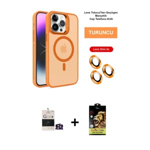 ieg™ iPhone 14 Pro Max Kılıf Akış Form - Siyah Buffer Cam Ekran Koruyucu + Bilvis Titan Kamera Lens - GD