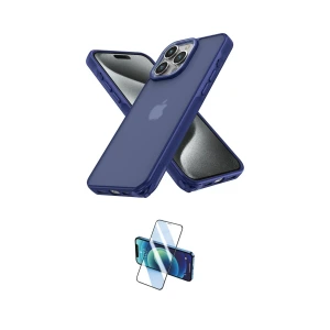 ieg™ iPhone 14 Pro Max Kılıf Atlas Form - Siyah 3D Antistatik Cam Ekran Koruyucu