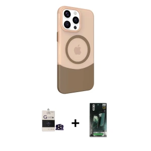 ieg™ iPhone 14 Pro Max Kılıf Çekirdek Asil Özel Seri - Siyah 360 Mat Full Body Arka Koruyucu + Bilvis Titan Kamera Lens - SH