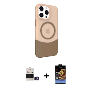 ieg™ iPhone 14 Pro Max Kılıf Çekirdek Asil Özel Seri - Siyah Buffer Hayalet Cam Ekran Koruyucu + Bilvis Titan Kamera Lens - DNMR