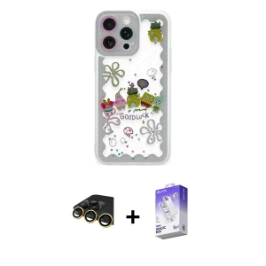 ieg™ iPhone 14 Pro Max Kılıf Çekirdek Asil - Siyah Bilvis 5in1 3D Magic Cam Ekran Koruyucu + Raze Metal Kamera Lens - GD