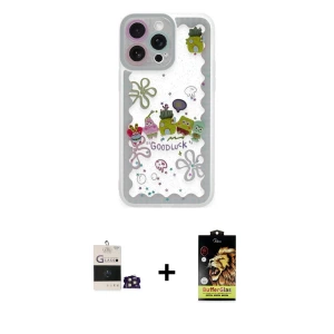ieg™ iPhone 14 Pro Max Kılıf Çekirdek Asil - Siyah Buffer Cam Ekran Koruyucu + Bilvis Titan Kamera Lens - GD