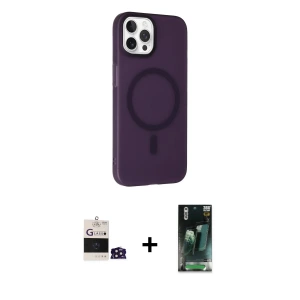 ieg™ iPhone 14 Pro Max Kılıf Çekirdek Modern Prime - Şeffaf 360 Full Body Arka Koruyucu + Bilvis Titan Kamera Lens - DNMR
