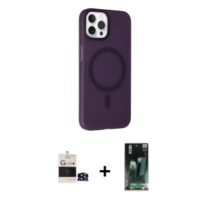 ieg™ iPhone 14 Pro Max Kılıf Çekirdek Modern Prime - Şeffaf 360 Full Body Arka Koruyucu + Bilvis Titan Kamera Lens - SH