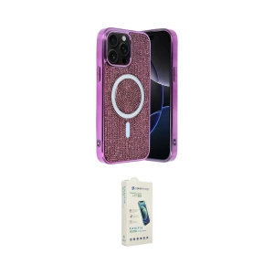 ieg™ iPhone 14 Pro Max Kılıf Eksen Çizgi - Şeffaf Pasifik Cam Ekran Koruyucu