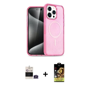 ieg™ iPhone 14 Pro Max Kılıf Eksen Doku Koleksiyonu - Siyah Buffer Cam Ekran Koruyucu + Bilvis Titan Kamera Lens - DNMR