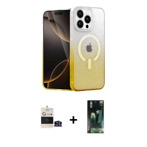ieg™ iPhone 14 Pro Max Kılıf Eksen Minimal Özel Seri - Siyah 360 Mat Full Body Arka Koruyucu + Bilvis Titan Kamera Lens - SH