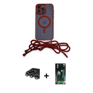 ieg™ iPhone 14 Pro Max Kılıf Eksen Özel Seri - Şeffaf 360 Full Body Arka Koruyucu + Raze Metal Kamera Lens - GS