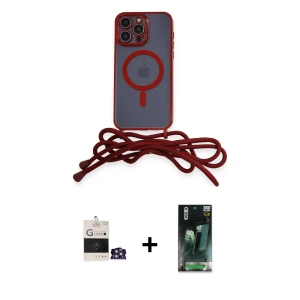 ieg™ iPhone 14 Pro Max Kılıf Eksen Özel Seri - Siyah 360 Mat Full Body Arka Koruyucu + Bilvis Titan Kamera Lens - GS