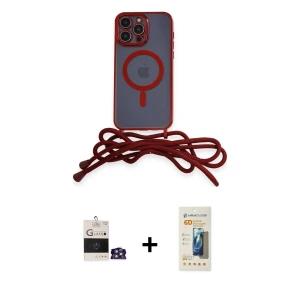 ieg™ iPhone 14 Pro Max Kılıf Eksen Özel Seri - Siyah 6D Mat Seramik Hayalet Nano Ekran Koruyucu + Bilvis Titan Kamera Lens - GS