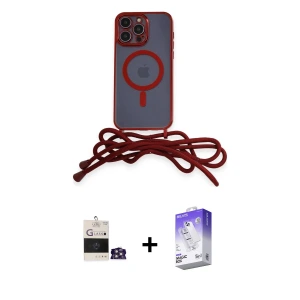 ieg™ iPhone 14 Pro Max Kılıf Eksen Özel Seri - Siyah Bilvis 5in1 3D Magic Cam Ekran Koruyucu + Bilvis Titan Kamera Lens - GS