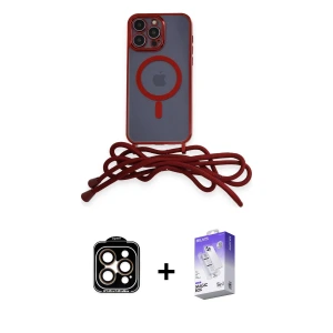 ieg™ iPhone 14 Pro Max Kılıf Eksen Özel Seri - Siyah Bilvis 5in1 3D Magic Cam Ekran Koruyucu + PVD Metal Kamera Lens - TU
