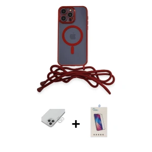 ieg™ iPhone 14 Pro Max Kılıf Eksen Özel Seri - Siyah Joko 5D Cam + Band Metal Kamera Lens - GS