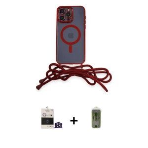 ieg™ iPhone 14 Pro Max Kılıf Eksen Özel Seri - Siyah Joko Magic 5D Hayalet Cam + Bilvis Titan Kamera Lens - GS