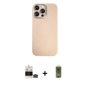 ieg™ iPhone 14 Pro Max Kılıf Eksen Prime - Siyah Joko Magic 5D Hayalet Cam + Bilvis Titan Kamera Lens - GD