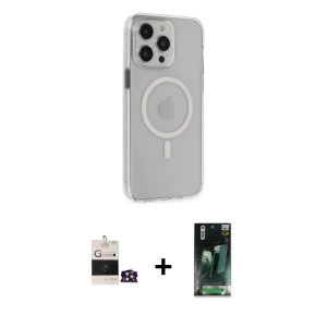 ieg™ iPhone 14 Pro Max Kılıf Kıvılcım Asil Özel Seri - Siyah 360 Mat Full Body Arka Koruyucu + Bilvis Titan Kamera Lens - GD