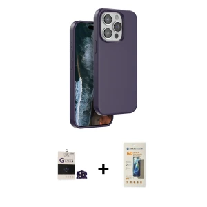 ieg™ iPhone 14 Pro Max Kılıf Kıvılcım Çizgi Serisi - Siyah 6D Mat Seramik Hayalet Nano Ekran Koruyucu + Bilvis Titan Kamera Lens - DNMR