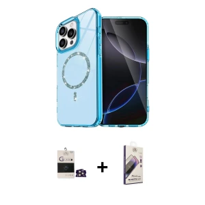 ieg™ iPhone 14 Pro Max Kılıf Kıvılcım Form Prime - Siyah Bilvis 3D Mat Cam Ekran Koruyucu + Bilvis Titan Kamera Lens - GD