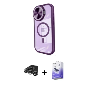 ieg™ iPhone 14 Pro Max Kılıf Kıvılcım Modern Koleksiyonu - Siyah Bilvis 5in1 5D Magic Hayalet Cam Ekran Koruyucu + Raze Metal Kamera Lens - GS