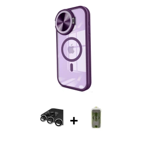 ieg™ iPhone 14 Pro Max Kılıf Kıvılcım Modern Koleksiyonu - Siyah Joko Magic 5D Hayalet Cam + Raze Metal Kamera Lens - GS