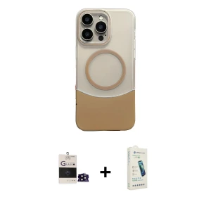ieg™ iPhone 14 Pro Max Kılıf Kozmos Form Özel Seri - Şeffaf Pasifik Cam Ekran Koruyucu + Bilvis Titan Kamera Lens - SH