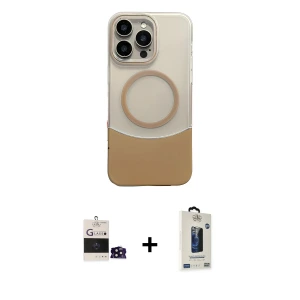 ieg™ iPhone 14 Pro Max Kılıf Kozmos Form Özel Seri - Siyah Bilvis Hayalet Cam Ekran Koruyucu + Bilvis Titan Kamera Lens - SH