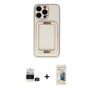ieg™ iPhone 14 Pro Max Kılıf Kozmos Minimal Prime - Siyah 6D Mat Seramik Hayalet Nano Ekran Koruyucu + Bilvis Titan Kamera Lens - DNMR