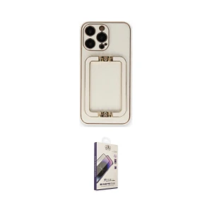 ieg™ iPhone 14 Pro Max Kılıf Kozmos Minimal Prime - Siyah Bilvis 3D Mat Cam Ekran Koruyucu