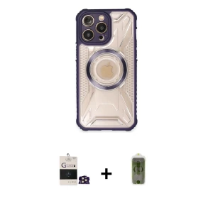 ieg™ iPhone 14 Pro Max Kılıf Kutup Modern - Siyah Joko Magic 5D Hayalet Cam + Bilvis Titan Kamera Lens - GD