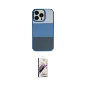 ieg™ iPhone 14 Pro Max Kılıf Kutup Özel Seri - Siyah Bilvis 3D Mat Cam Ekran Koruyucu