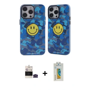 ieg™ iPhone 14 Pro Max Kılıf Nova Doku Koleksiyonu - Siyah Polymer Nano Ekran Koruyucu + Bilvis Titan Kamera Lens - DNMR