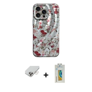 ieg™ iPhone 14 Pro Max Kılıf Nova Doku Prime - Siyah Polymer Nano Ekran Koruyucu + Band Metal Kamera Lens - GD