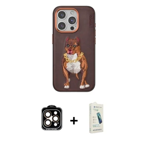 ieg™ iPhone 14 Pro Max Kılıf Nova Form Koleksiyonu - Şeffaf Pasifik Cam Ekran Koruyucu + PVD Metal Kamera Lens - TU