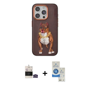 ieg™ iPhone 14 Pro Max Kılıf Nova Form Koleksiyonu - Şeffaf Royal Nano Ekran Koruyucu + Bilvis Titan Kamera Lens - GS