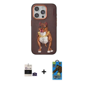 ieg™ iPhone 14 Pro Max Kılıf Nova Form Koleksiyonu - Siyah 18D Cam Ekran Koruyucu + Bilvis Titan Kamera Lens - DNMR