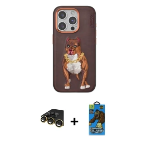 ieg™ iPhone 14 Pro Max Kılıf Nova Form Koleksiyonu - Siyah 18D Cam Ekran Koruyucu + Raze Metal Kamera Lens - GD