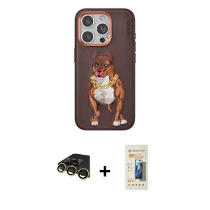 ieg™ iPhone 14 Pro Max Kılıf Nova Form Koleksiyonu - Siyah 6D Mat Seramik Hayalet Nano Ekran Koruyucu + Raze Metal Kamera Lens - GD